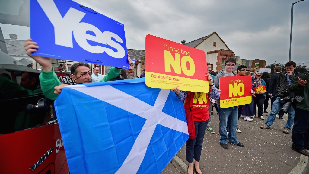 Pound slides on Scottish uncertainty