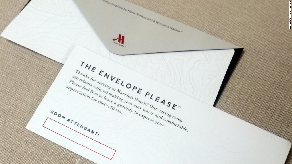 marriott tipping envelope