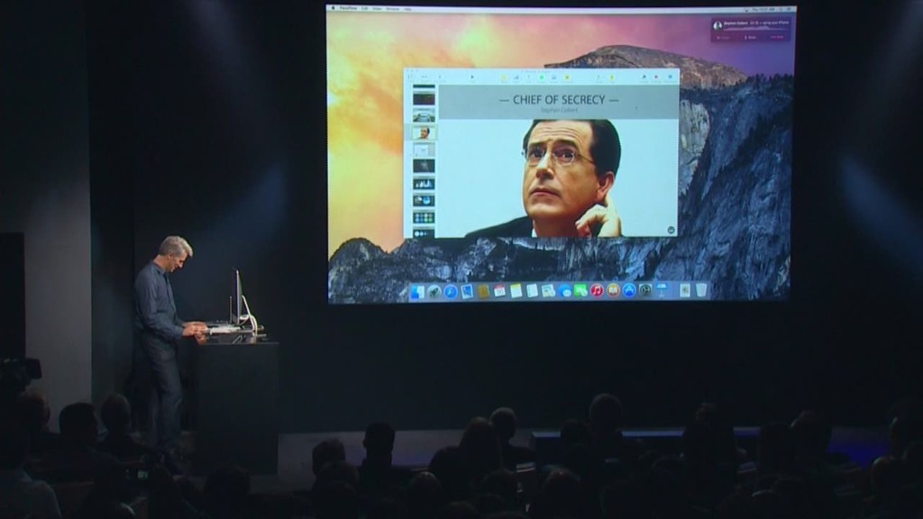 Apple calls Colbert, pokes fun at secrecy