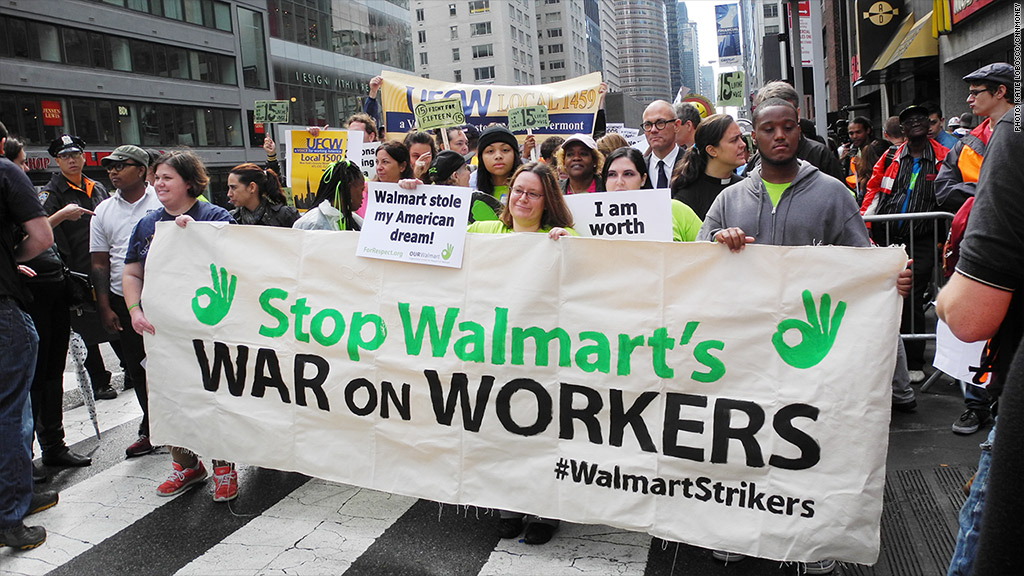 wal mart protest street