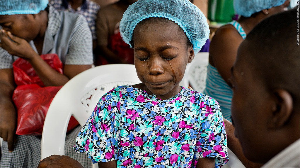 ebola child crying