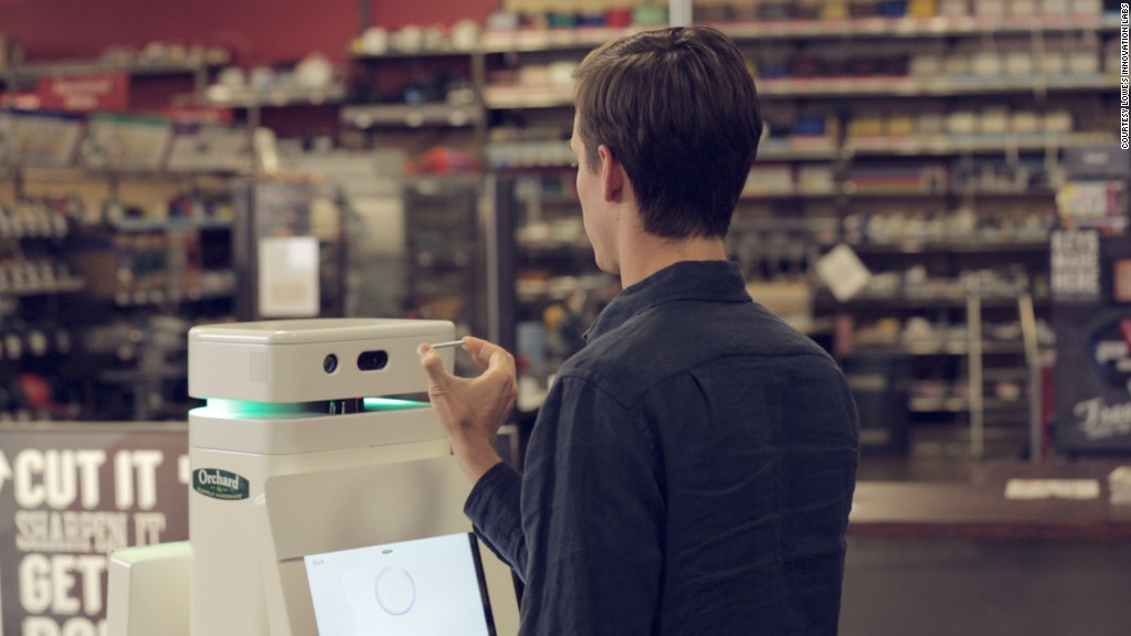 lowes robot scanning