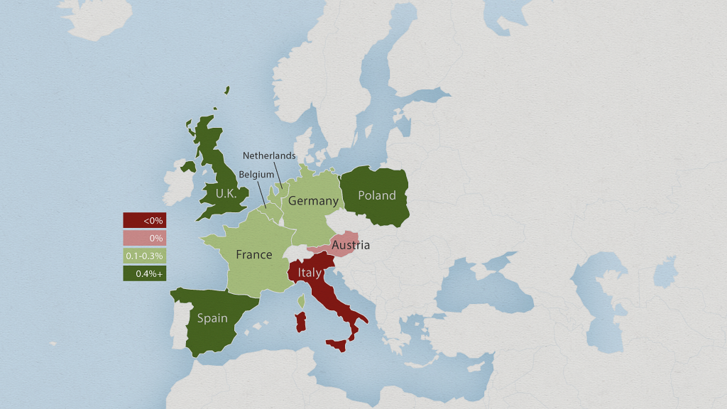 europe economy map
