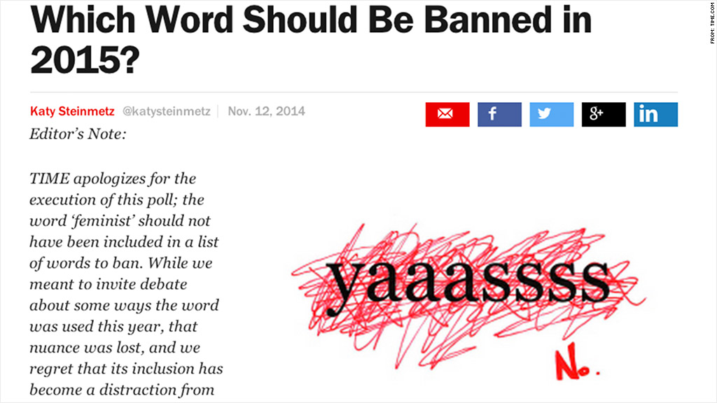 time banned words 2015 