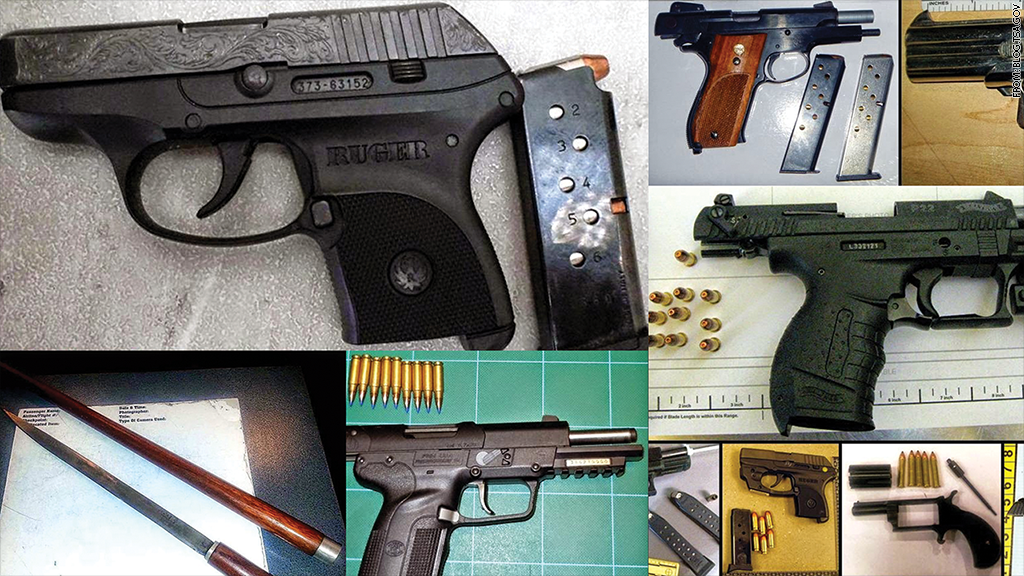 tsa confiscating guns