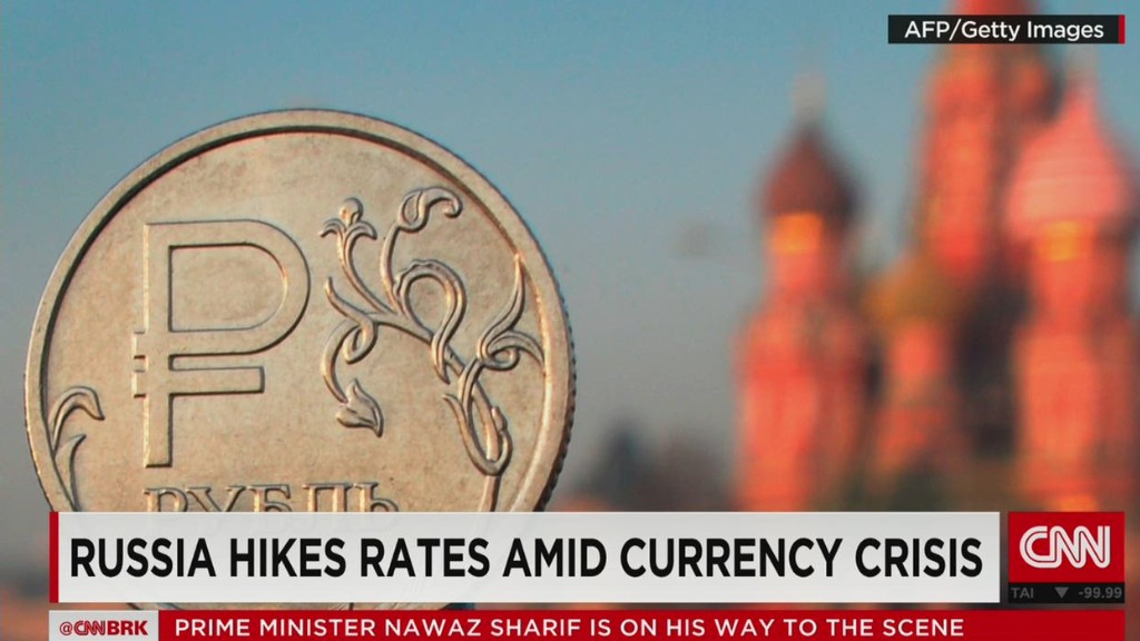 Russia hikes rates amid currency crisis