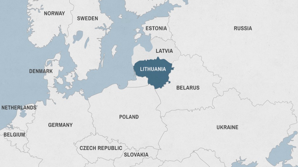 map lithuania eurozone