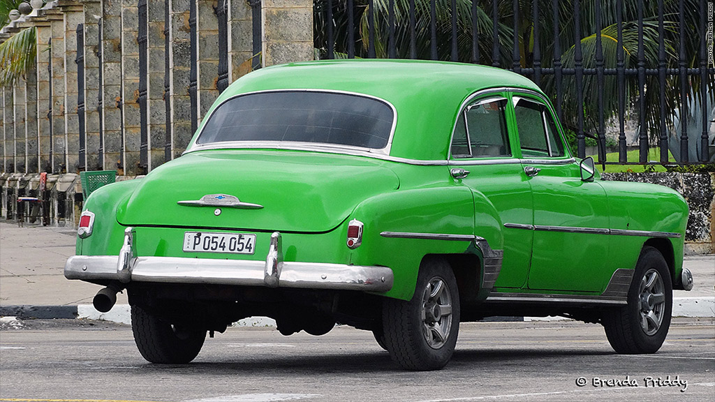 cuban cars havana lime green 