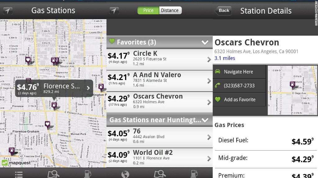 gas apps mapquest