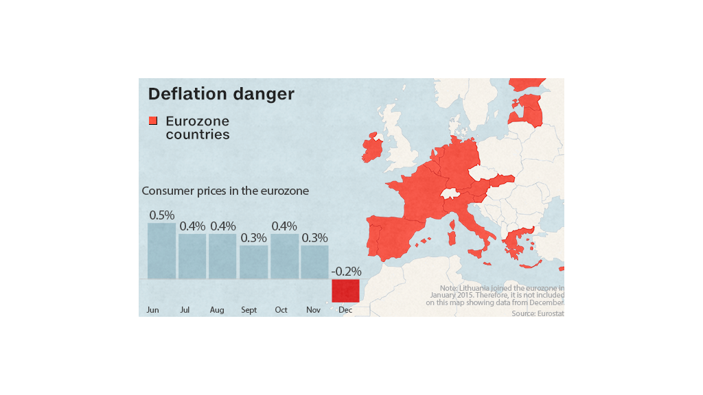 eurozone map deflation