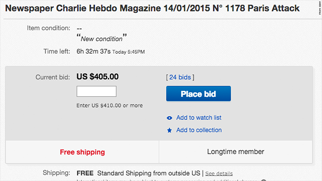 charlie hebdo ebay