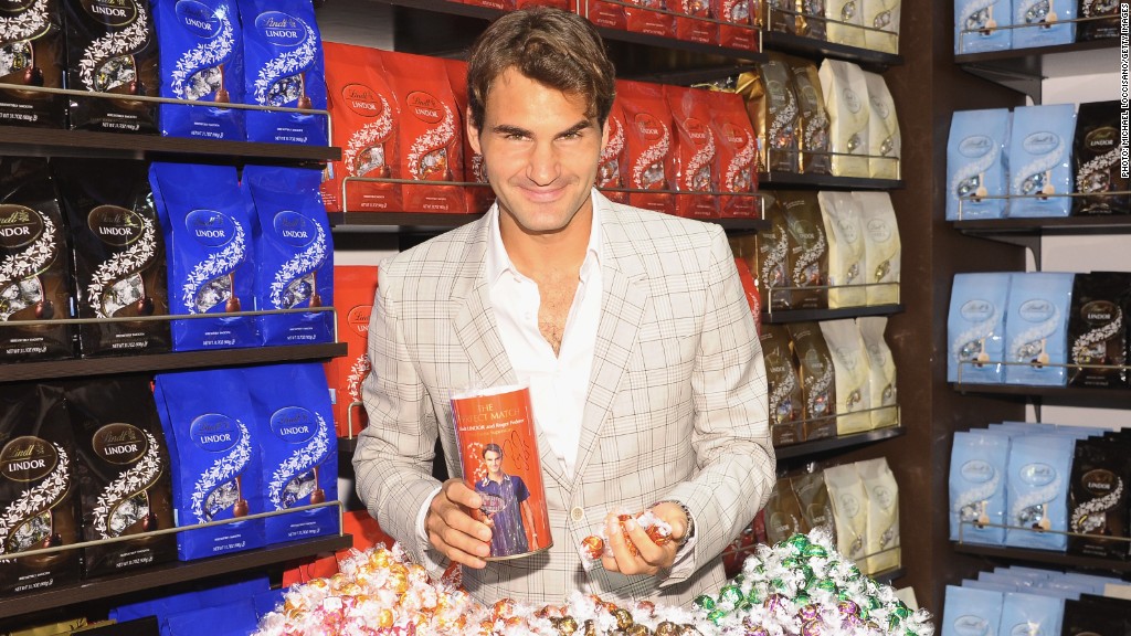 roger federer lindt swiss chocolate 