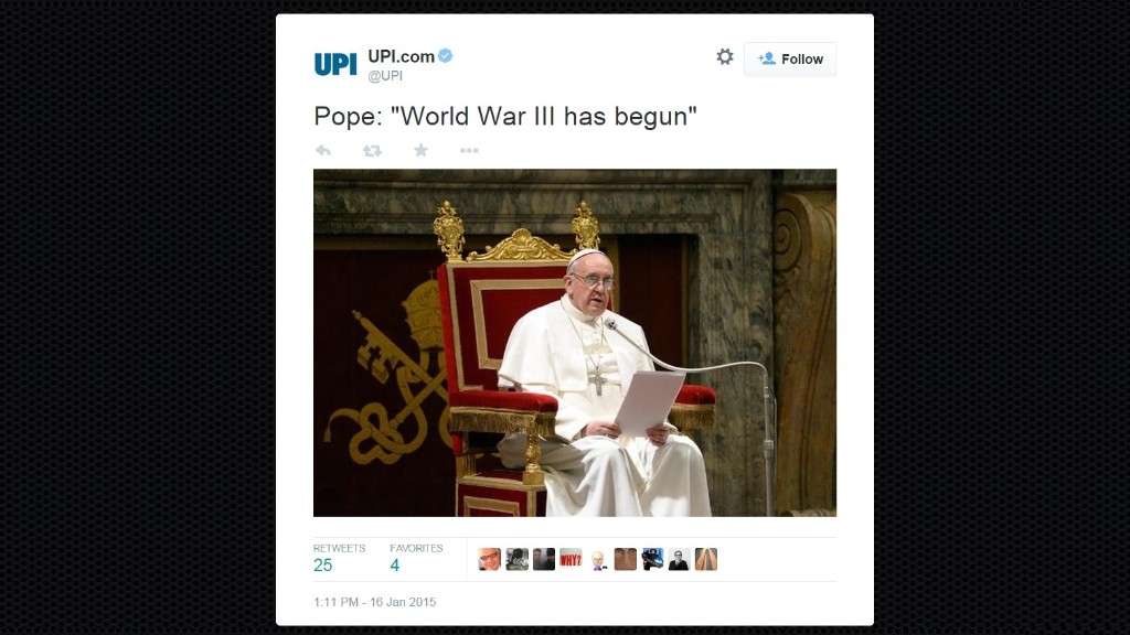 pope tweet