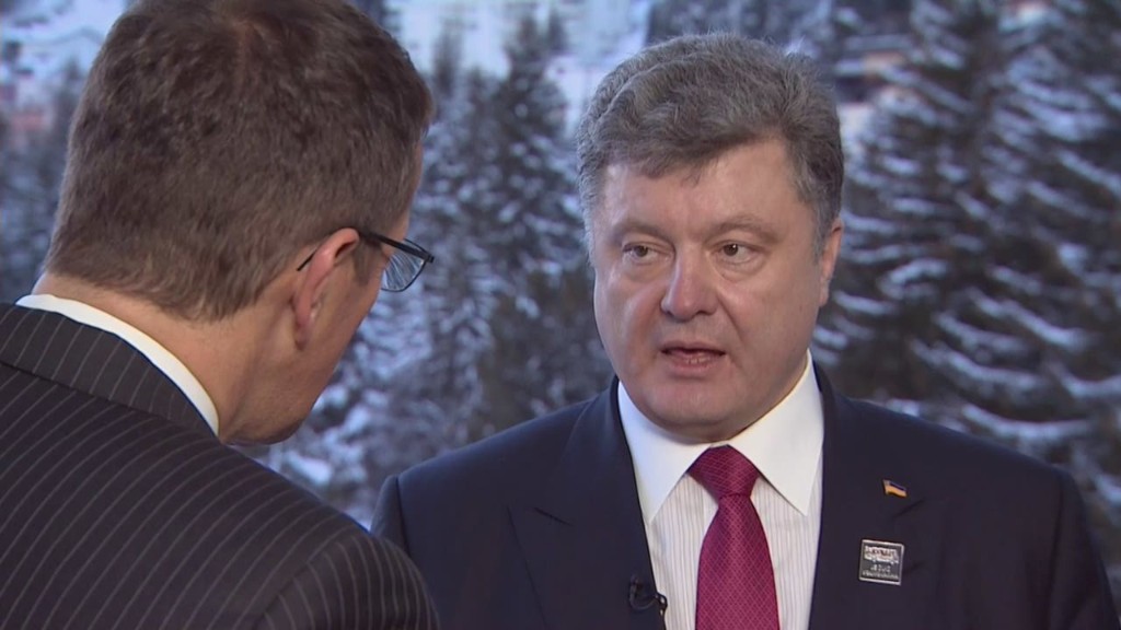 Ukrainian president defiant in Davos