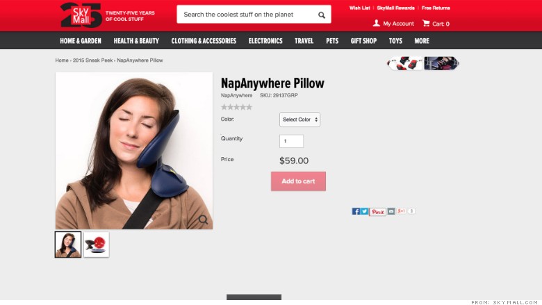 skymall nap anywhere pillow 