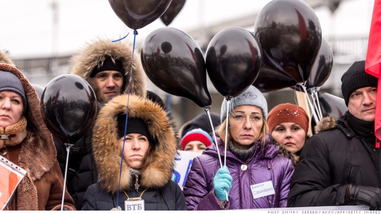 Russia bank protest