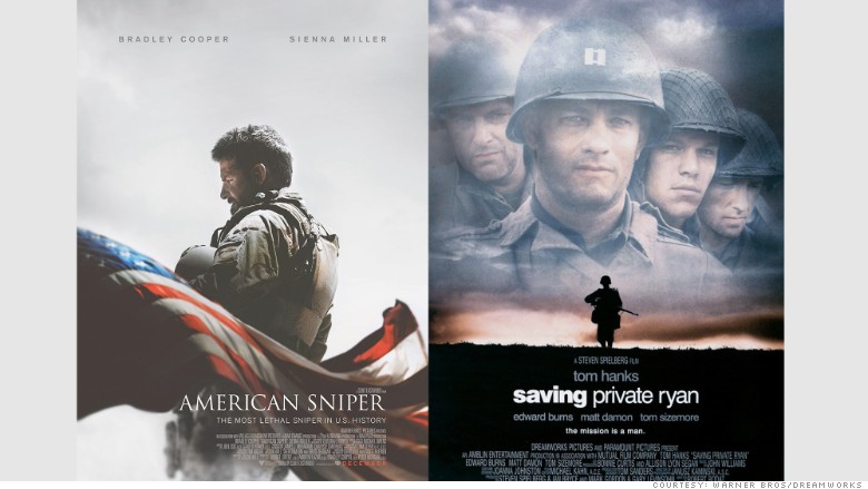 'American Sniper' now ranks as No. 1 war movie at the box office