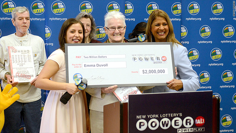 Odds of winning the Powerball jackpot: One in 175,000,000