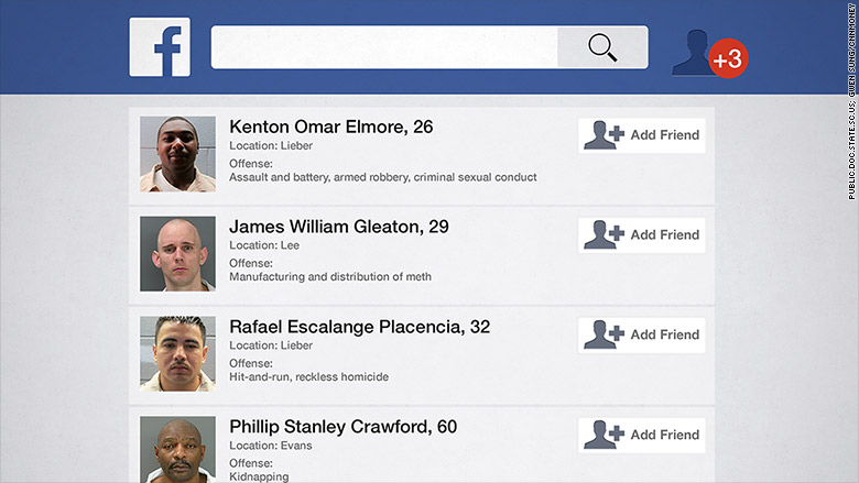inmates using facebook