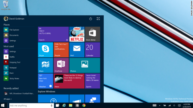 windows 10 start menu small