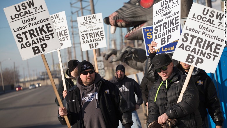 oil refinery strike