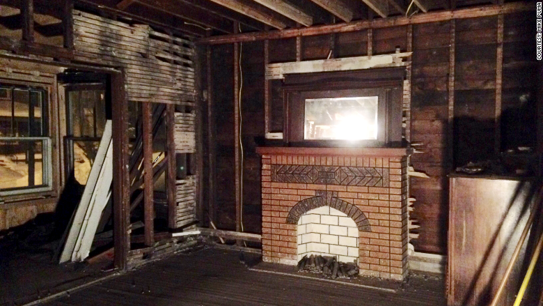 one dollar homes demo fireplace