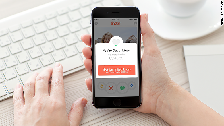 Tinder har slut på likes