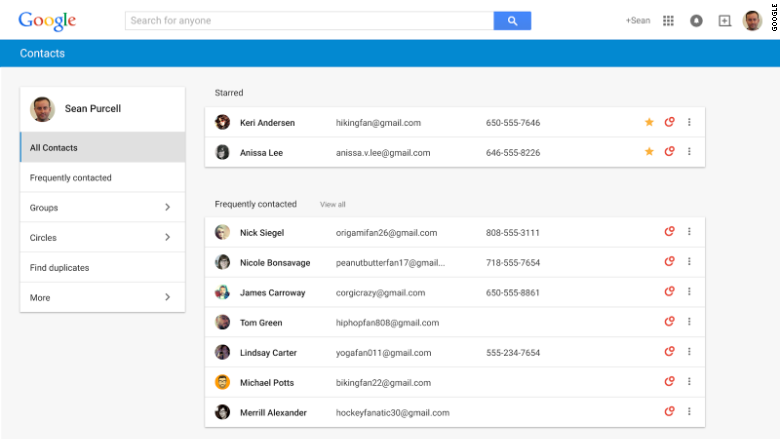 google contacts preview