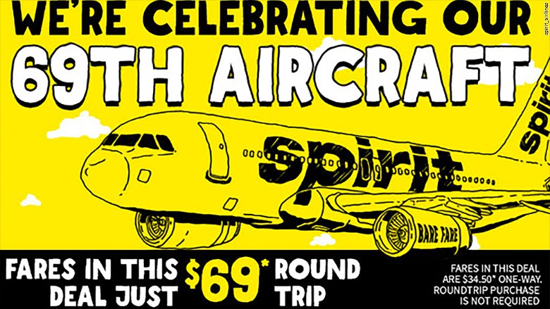 spirit airlines 69th 