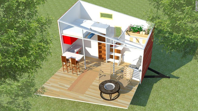 tiny home fold down porch