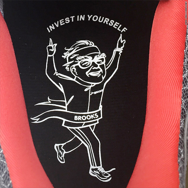 Warren Buffett themed Brooks running shoes A sneak peek