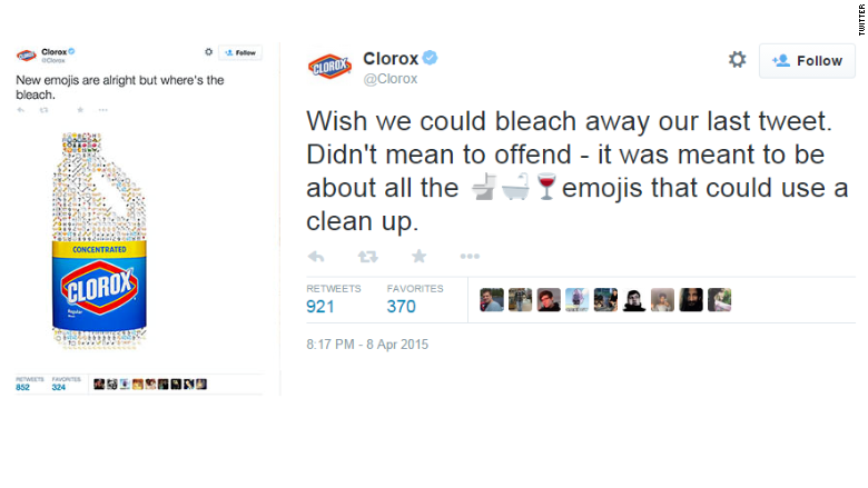 clorox tweet emoji