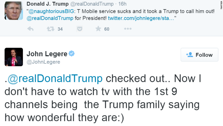 Donald Trump I Dont Want T Mobile In My Hotels