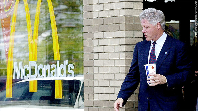 fast food bill clinton mcdonalds