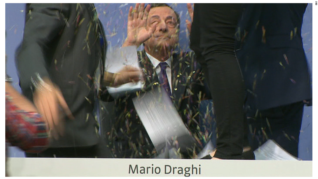 Mario Draghi attacked by activist at ECB meeting