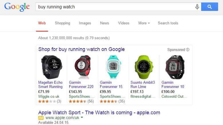 google shopping search