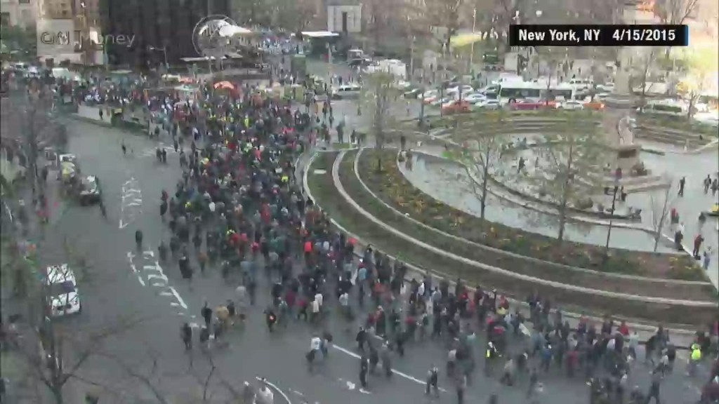 Time Lapse: NYC low-wage worker protest