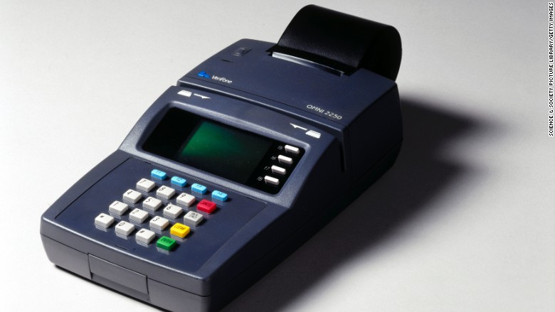 Machine card. Verifone Omni 395.