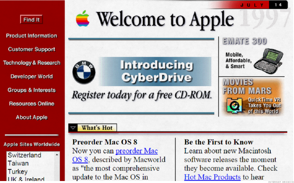 Apple website 1997