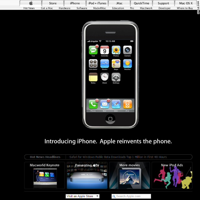 first apple iphone keynote os x