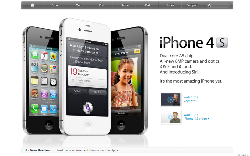 apple.com iphone 4s 10-5-11
