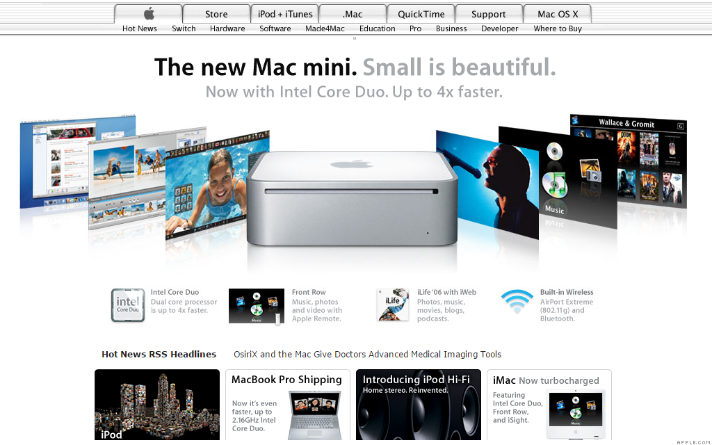 apple.com mac mini 3-31-06
