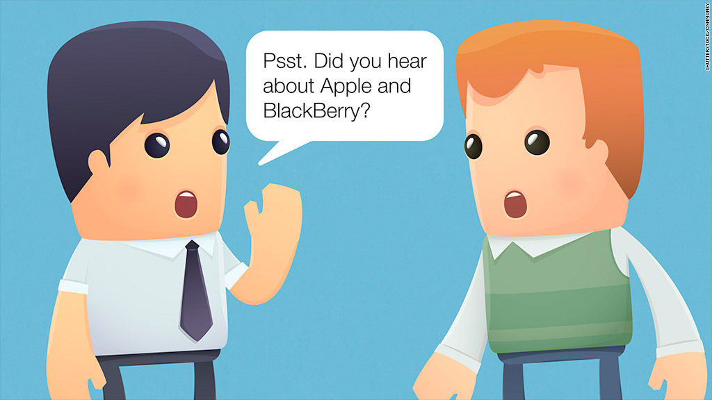 Psst. Did you hear about Apple and BlackBerry?