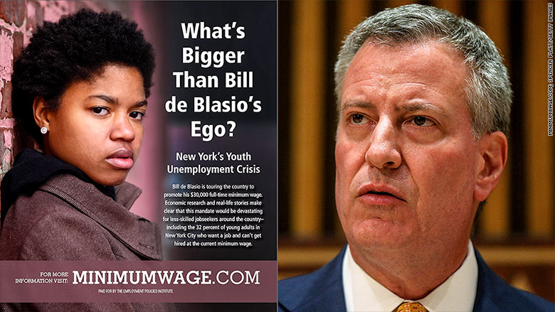 bill deblasio minimum wage