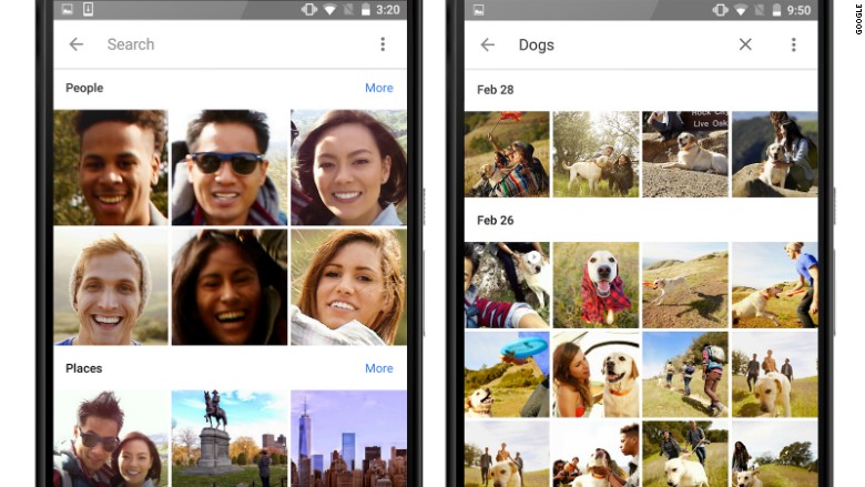 google photos search by name