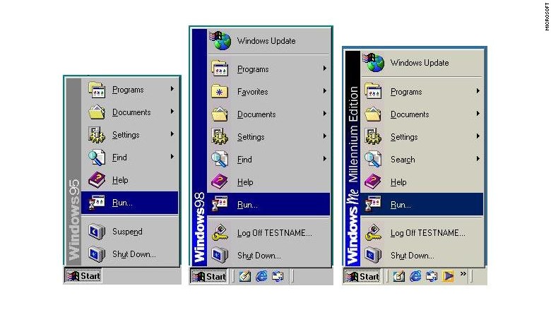 windows 95 start menu