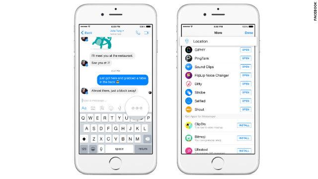 Messenger locate mobile phone application