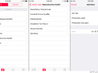 The iPhone will track how often you have sex