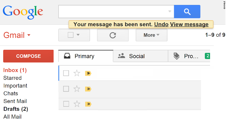 Gmail now has an 'undo send' button