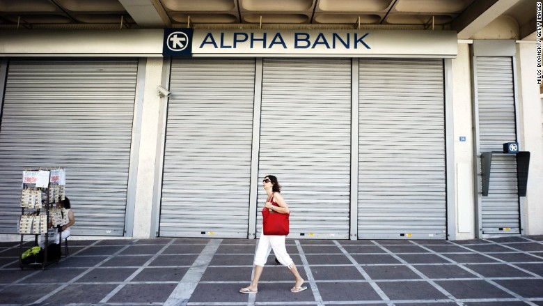 greek bank closed